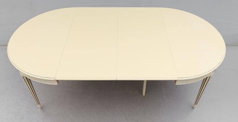 MATSALSMÖBEL, 7 delar, gustaviansk stil, 1900-talets andra hälft.