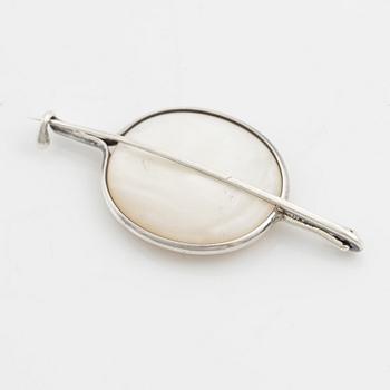 Vivianna Torun Bülow-Hübe, a sterling silver and mother-of-pearl brooch, Jakarta, Indonesia.