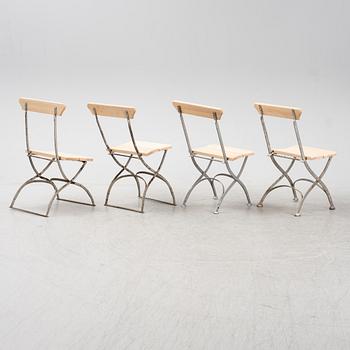 A set of four garden chairs, early 20th Century.