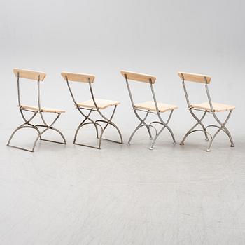 A set of four garden chairs, early 20th Century.