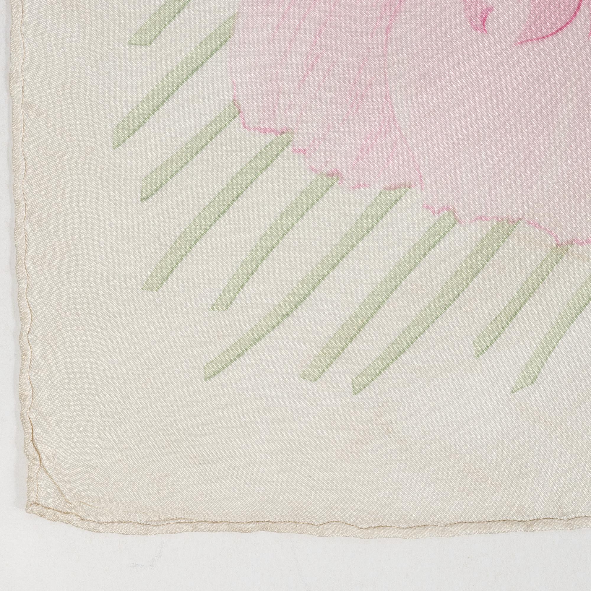 Hermès, scarf, "Peonies".