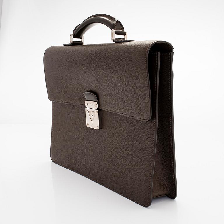 Louis Vuitton, a Taiga leather 'Neo Robusto' briefcase.