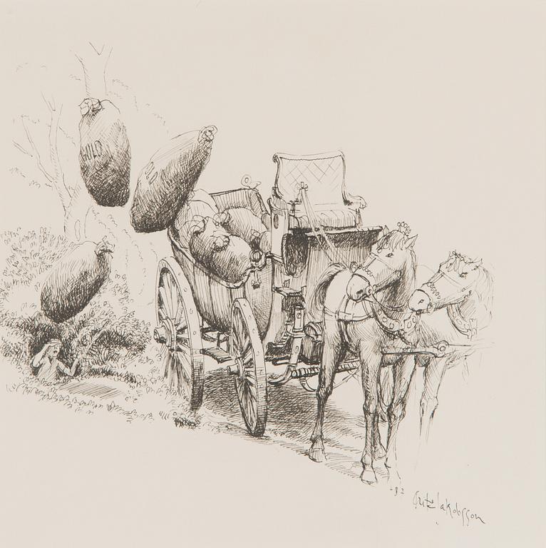 Fritz Jakobsson, Boy and horse carts.
