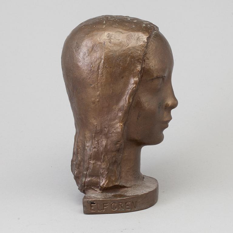 GUNNAR ELFGREN, skulptur, brons, signerad.
