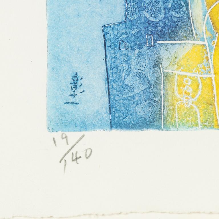 Shoichi Hasegawa, färgetsning, signerad 19/140.