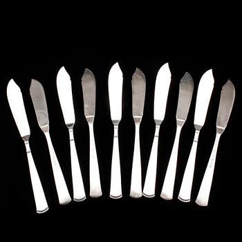 BESTICKSERVIS, 102 delar, silver, "Rosenholm", GAB, Stockholm, bland annat 1976. Vikt ca 2177g.