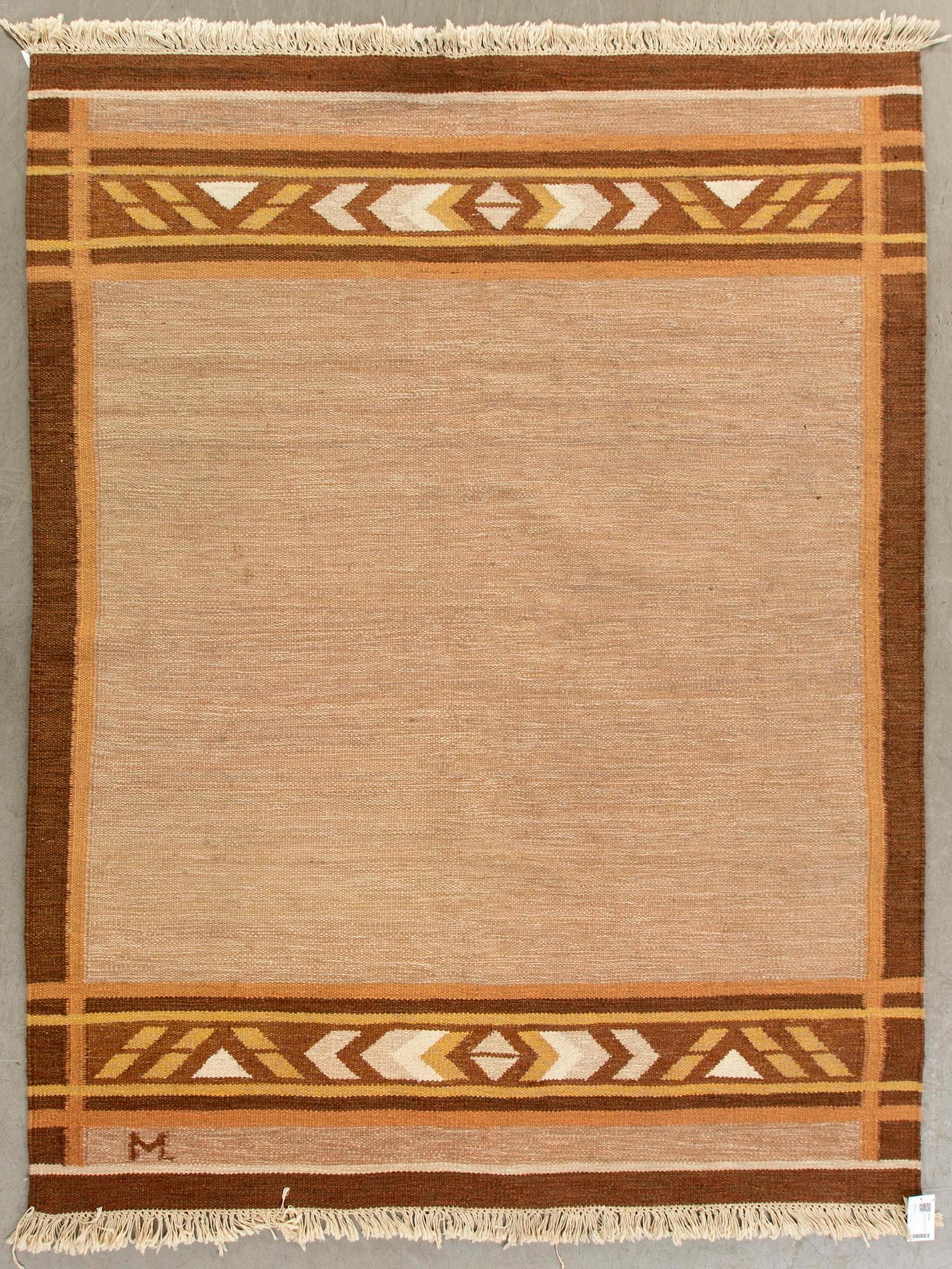 MARGARETA LUNDAHL, matta rölakan signerad ca 231 x 172 cm.