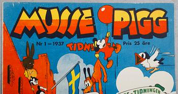 SERIETIDNING: Musse Pigg Tidningen nr 1, 1937.