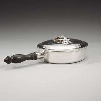 A Swedish 18th century parcel-gilt dish, Jonas Thomasson Ronander, Stockholm 1776.
