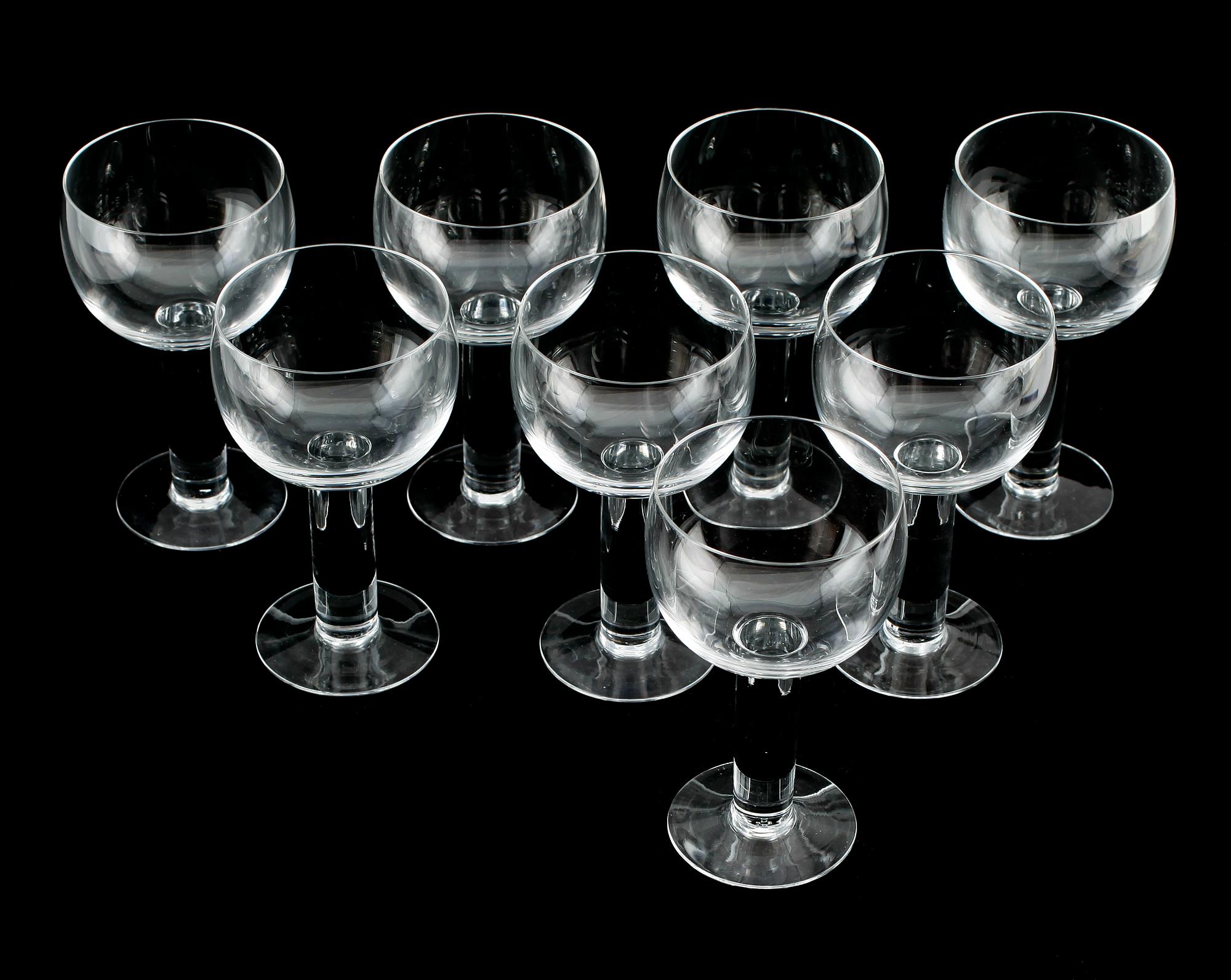 ÖLGLAS, 8 st, "Kolonn", Gunnar Cyrén, Orrefors.