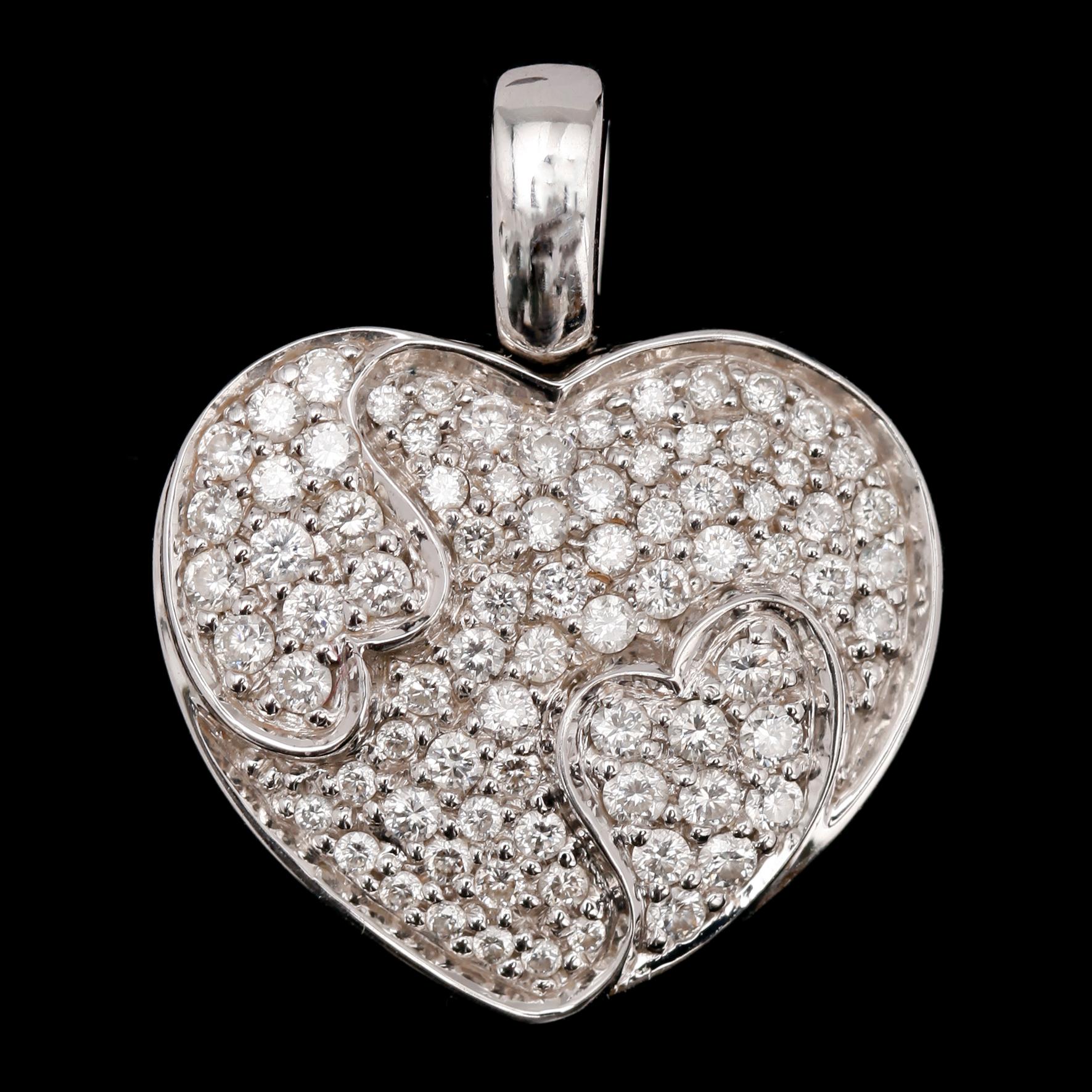 HÄNGE, 18 k vitguld, med briljanter tot 0.75 ct.