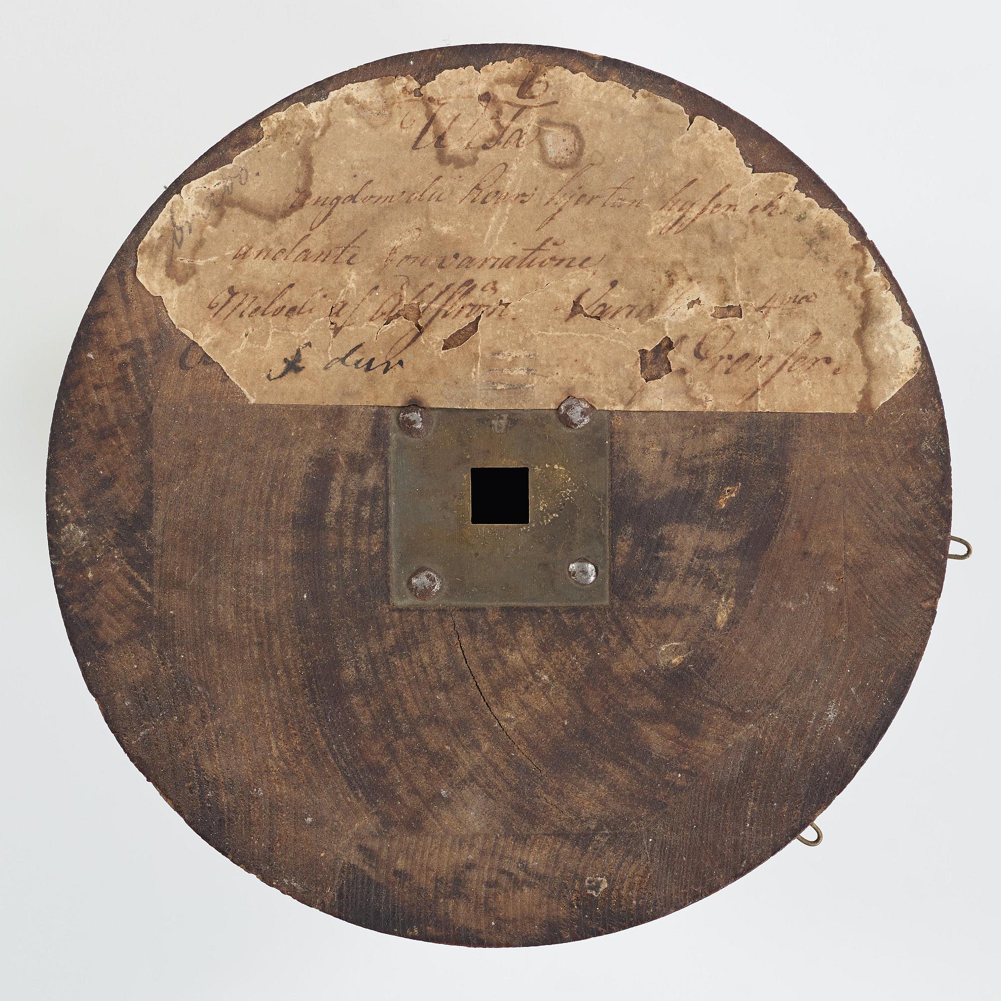 GOLVUR med spelverk, av Peter Strand 1798, med 14 stycken musikrullar. Sengustavianskt.