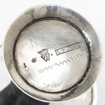 A Swedish silver beaker, mark of Jonas Yman, Växjö, active 1760–1808.