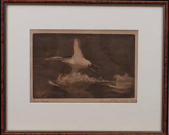 LENNART SEGERSTRÅLE, etsning, signerad och daterad 1917, eget tryck.