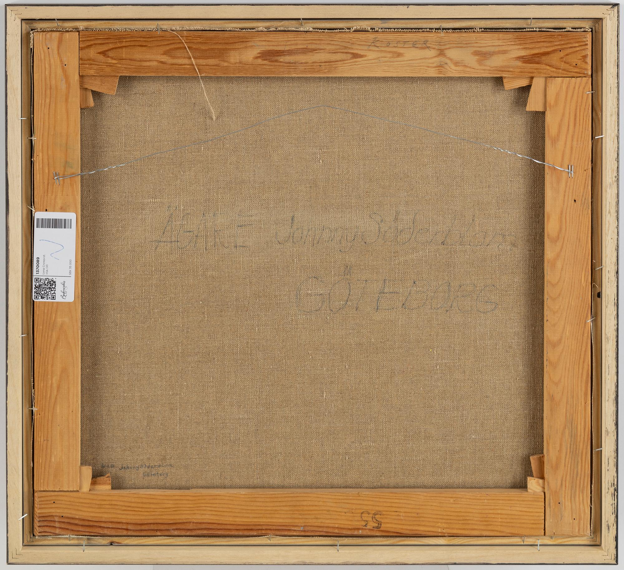 Lena Cronqvist, oil on canvas, signed.