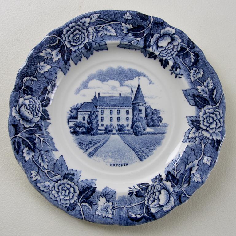 SERVISDELAR, ca 100 delar. Flintgods, "Skåne" Rörstrand.