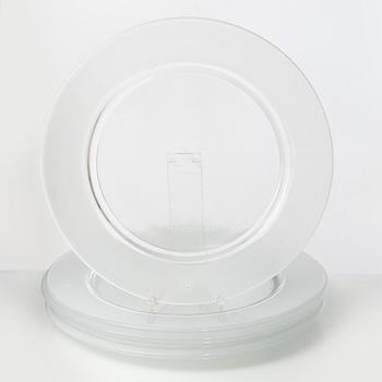Reijmyre Glasbruk, mattallrikar 7 st, samt karaff, för Operakällaren.