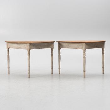 Väggbord, ett par, 1800-talets mitt.