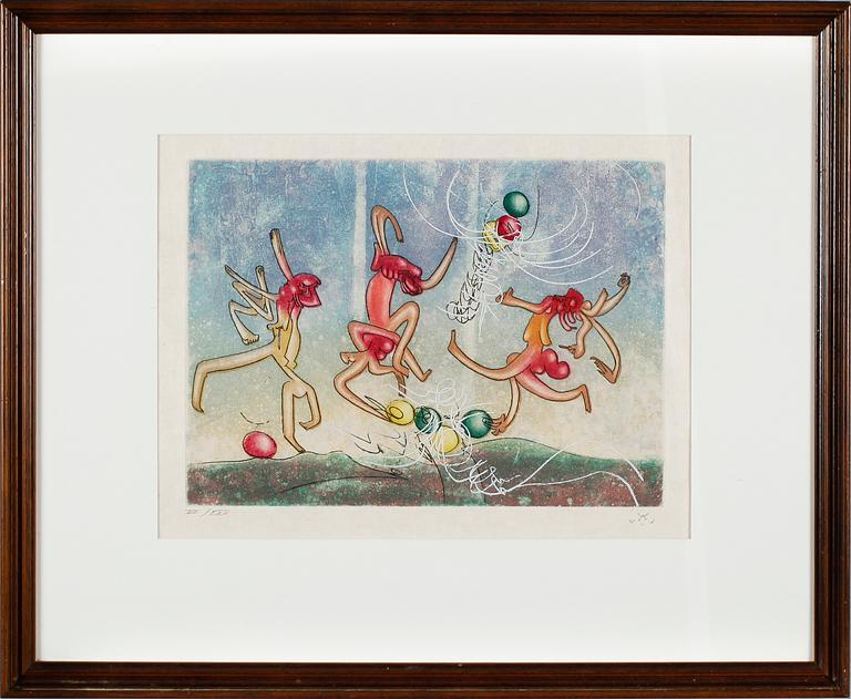 ROBERTO MATTA, färgetsning, signerad, numrerad 6/30.