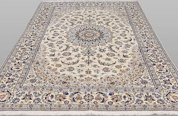 Matta, Nain, part silk, signerad, s.k. 9LAA, ca 307 x 205 cm.