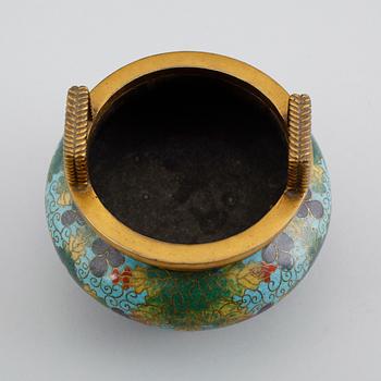 RÖKELSEKAR, cloisonné, Kina, 1800-/1900-tal.