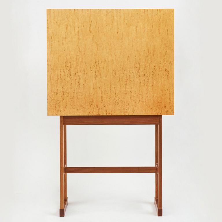 Josef Frank, a birch burrwood and padouck cabinet on stand, model 2215, Svenskt Tenn Sweden probably 1960-70's.