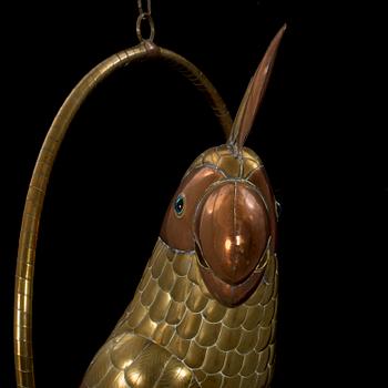 A METAL COCKATOO ATTRIBUTED TO SERGIO BUSTAMENTE, 1970S.