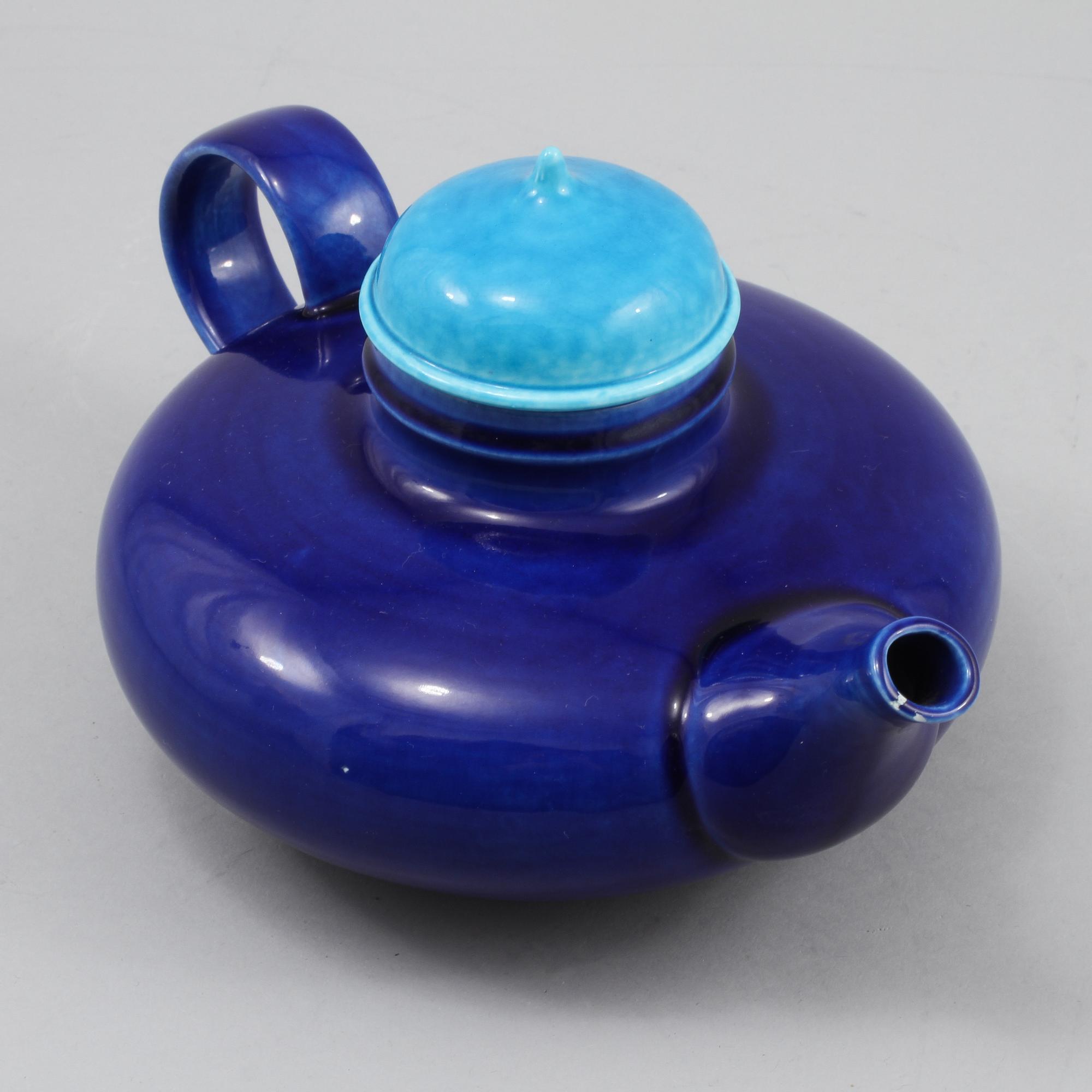 TEKANNA, porslin, "Pop", Inger Persson, Rörstrand, 1900-talets andra hälft.