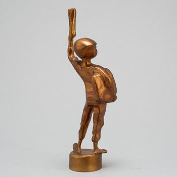 A Stig Blomberg bronze sculpture.