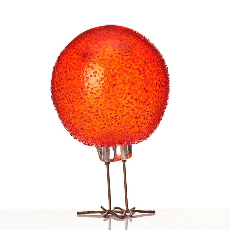 Alessandro Pianon, a 'Pulcino' glass sculpture of a bird, Vistosi, Murano, UItaly 1960s.