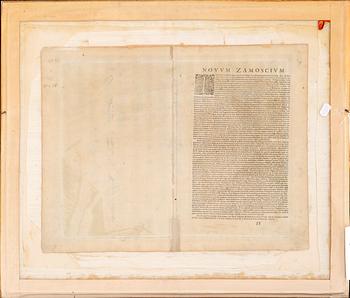 Georg Braun & Franz Hogenberg, Zamosc Poland, hand colored engravings, Cologne 1617.