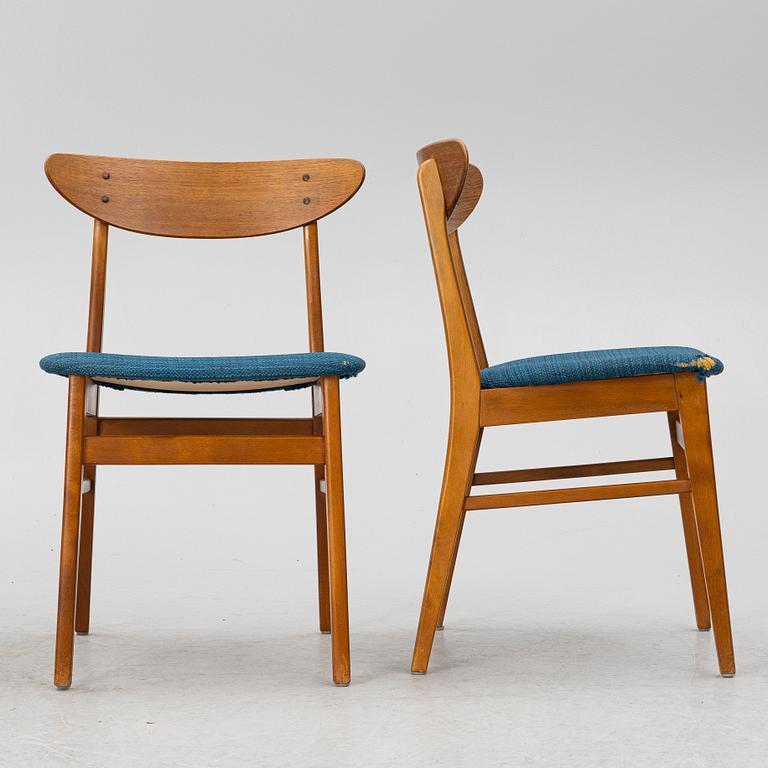 Four chairs, Farstrup Møbelfabrik, Denmark, mid-20th century.