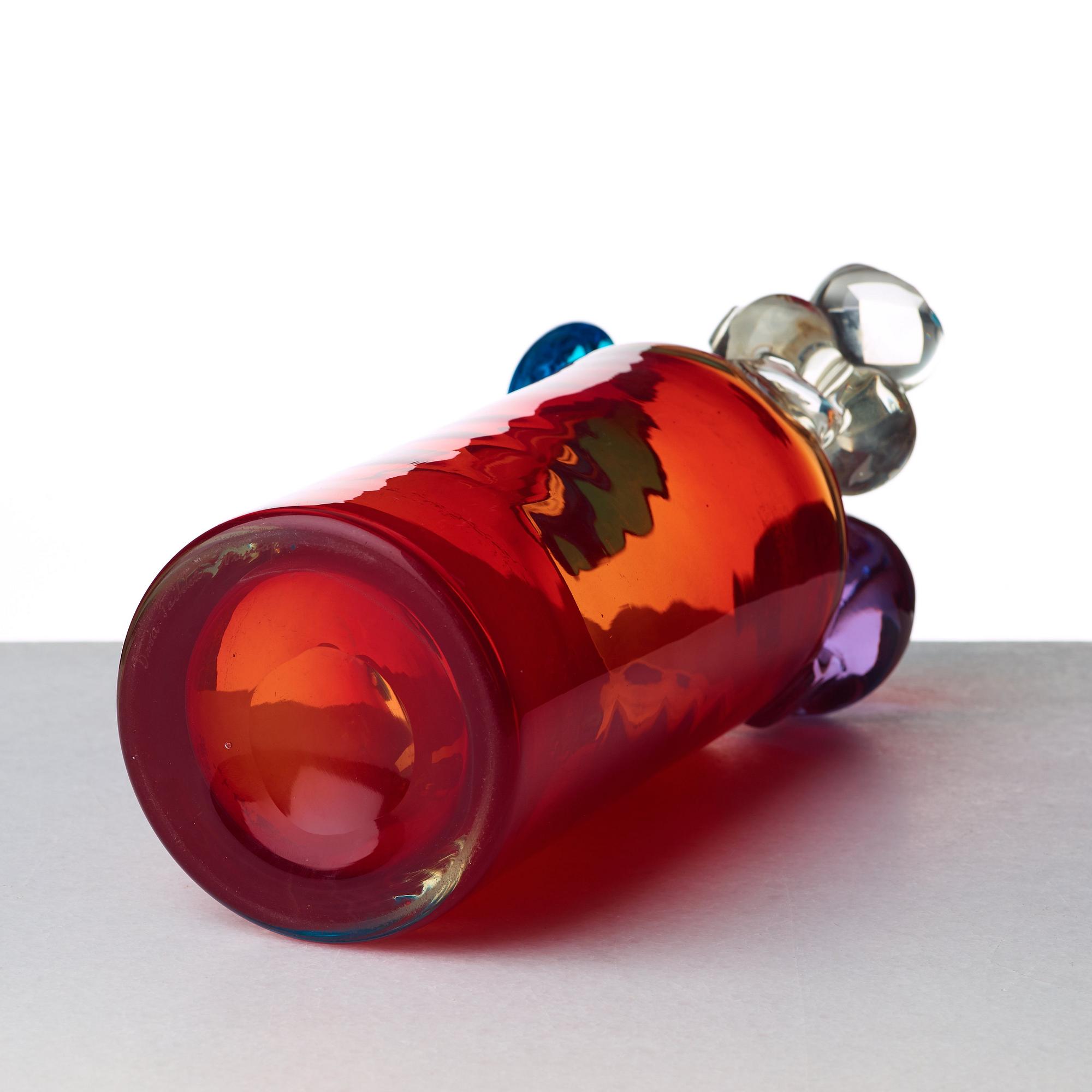 Oiva Toikka, a "Pompom" glass vase, Nuutajärvi Notsjö, Finland late 1960's.