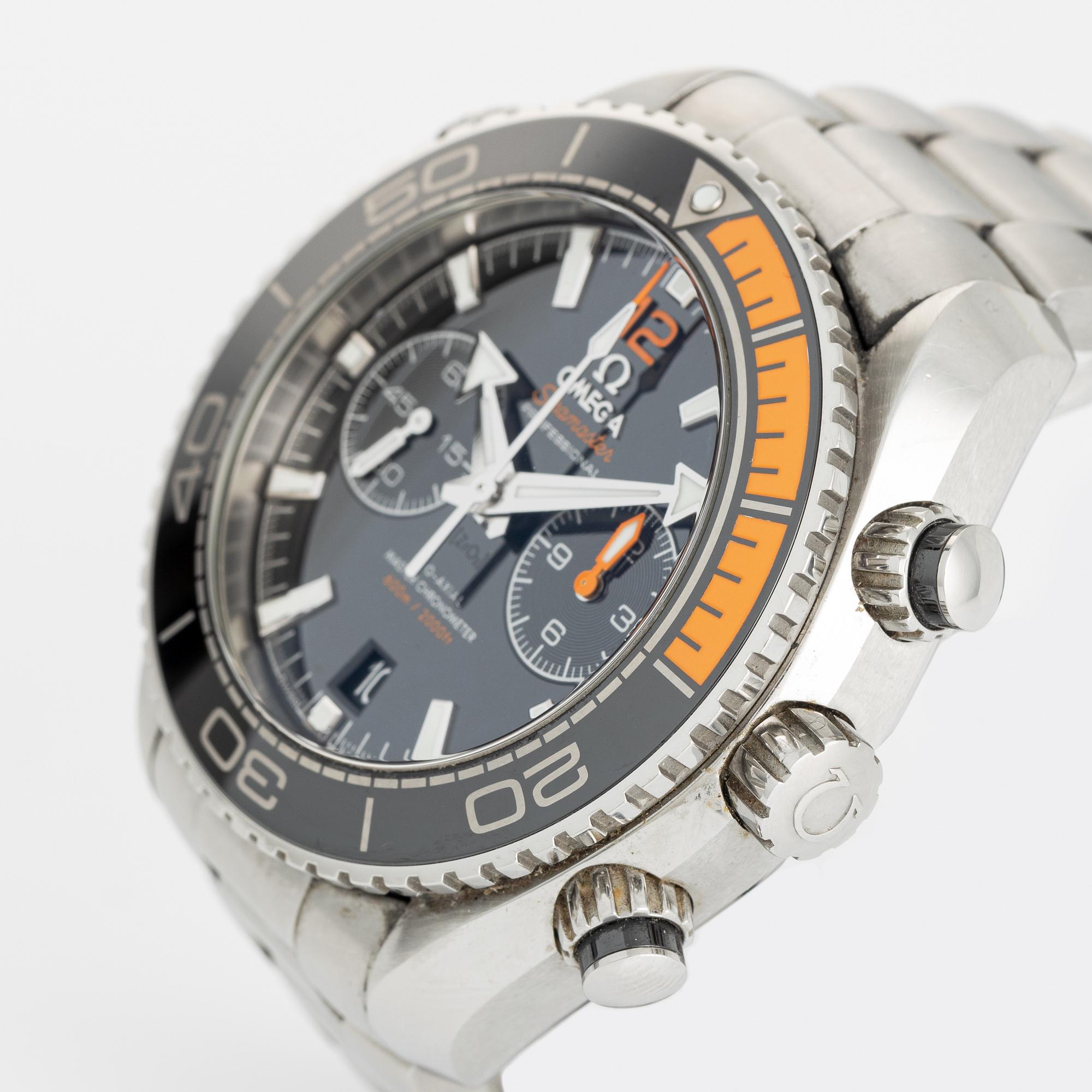Omega, Seamaster, Planet Ocean 600M, wristwatch, chronograph, 45,5 mm.