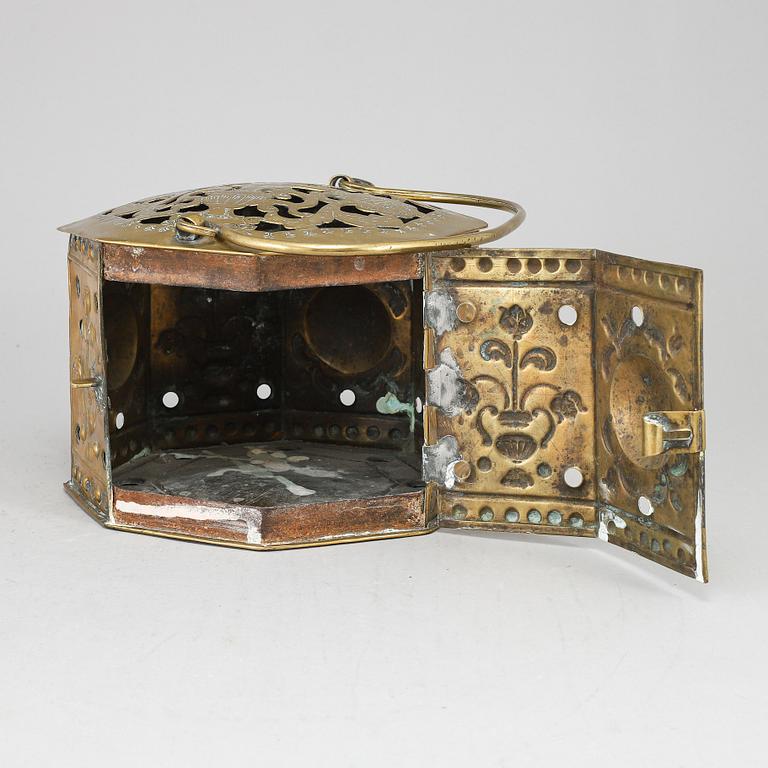 GLÖDBEHÅLLARE / FOTVÄRMARE, Barock, troligen Nederländerna, 1700-tal.