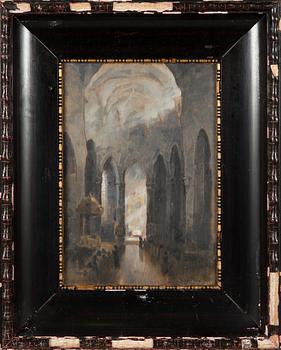 Ragnar Ungern, olja på träpannå, signerad och daterad 1918.