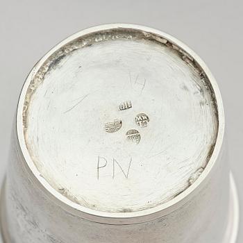 Jens Jacobsen Hoff, bägare, silver. Kontrollör Conrad Ludolph, Köpenhamn 1716.