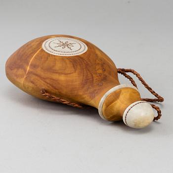 TORE SUNNA, a Sami bich salt flask signed Tore Sunna.