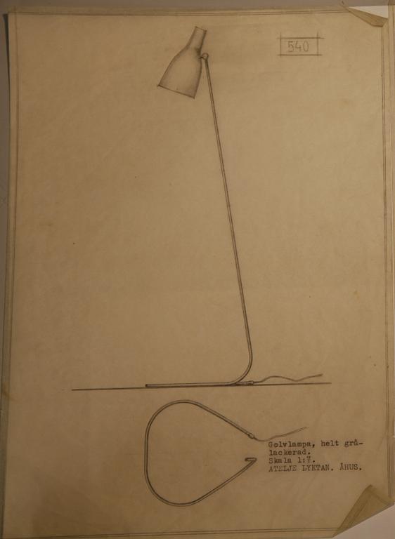 Hans Bergström, a floor lamp, model "540", ed. 5/6, Ateljé Lyktan, Edition Bukowskis 2025.