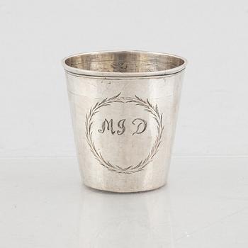 An 18th Century Silver Beaker, likely Norwegian.
