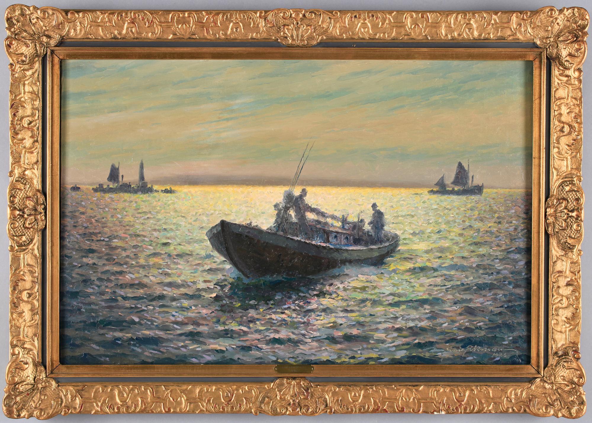 EMIL EKMAN, olja på uppfodrad duk, sign o dat 1923.