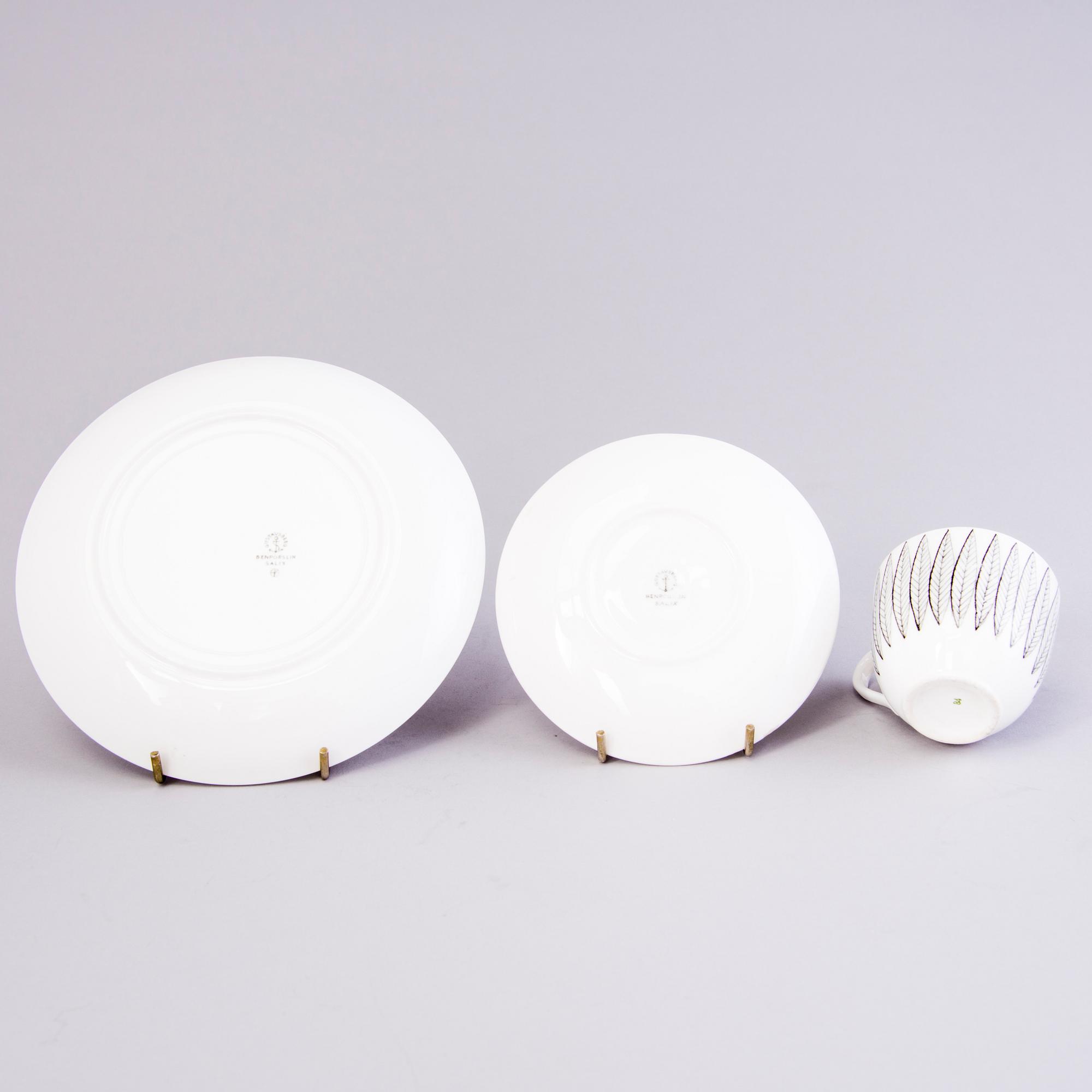 STIG LINDBERG, kaffeservis, 20 delar, porslin, "Salix", Gustavsberg, 1960-tal.