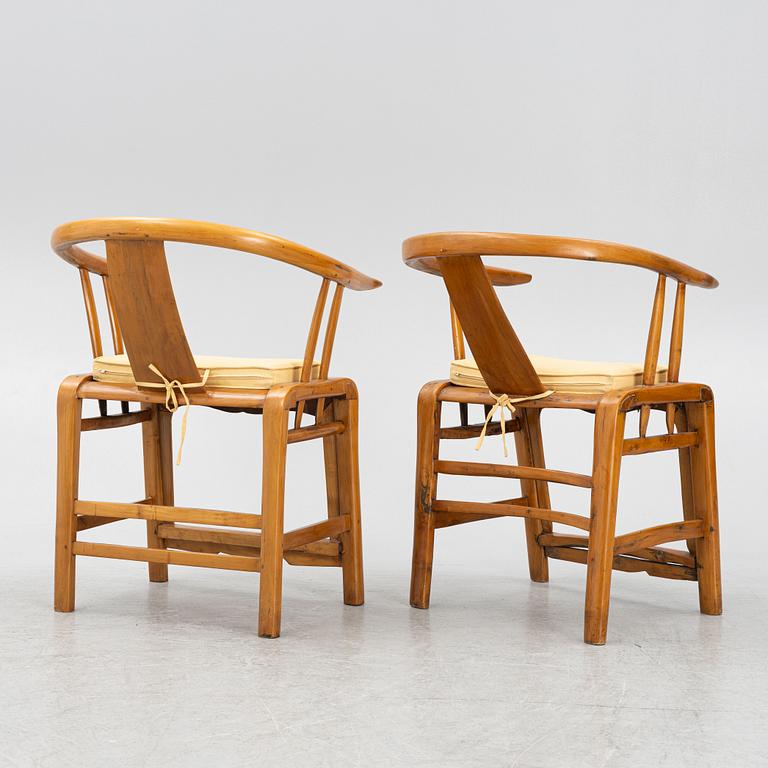 Armchairs, a pair, China, 20th century.