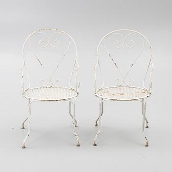 Trädgårdsmöbler, 3 delar, troligen Frankrike, 1900-talets mitt.