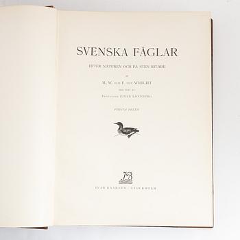 Books, 3, "Svenska fåglar" by von Wright.