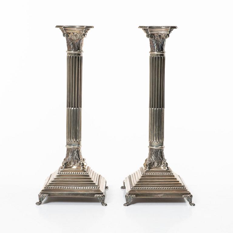 Candelabra, a pair, sterling silver, second half of the 20th century.