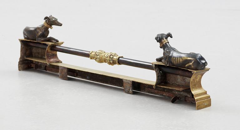 A pair of French 19th century fire dogs.