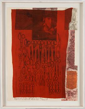 Robert Rauschenberg, färgserigrafi och collage, 1979, signerad  6/100.
