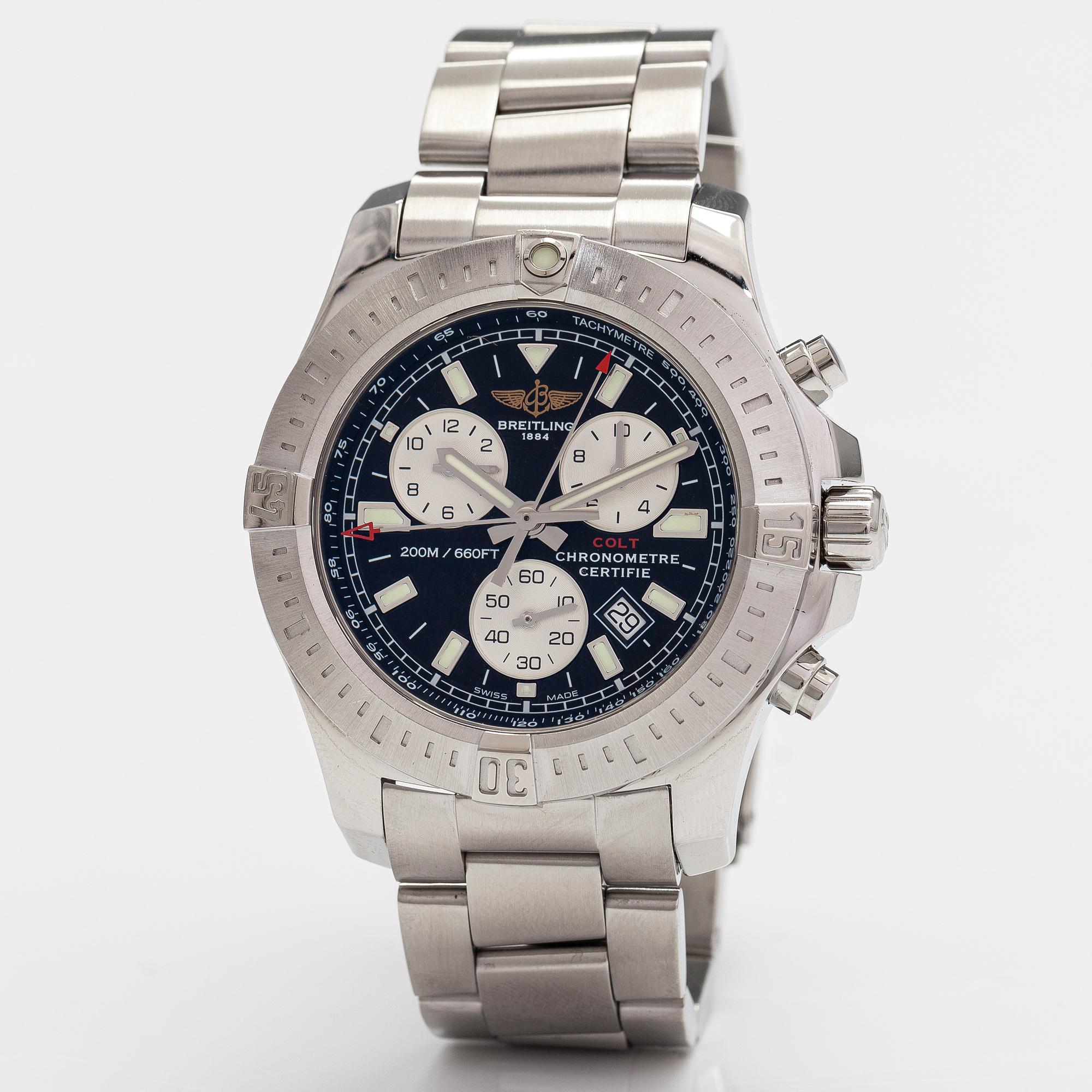 BREITLING, Colt, Chronometer, armbandsur 44 mm.