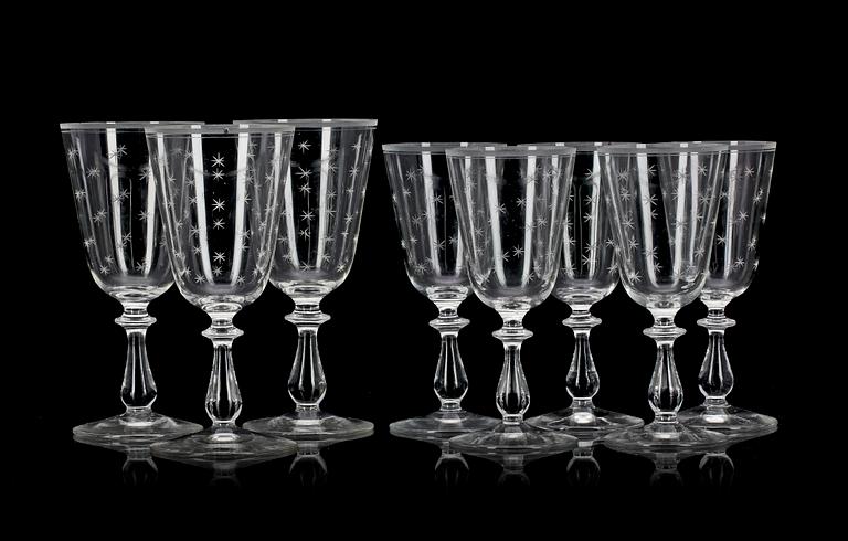 VINGLAS, 8 st, tidigt 1900-tal.